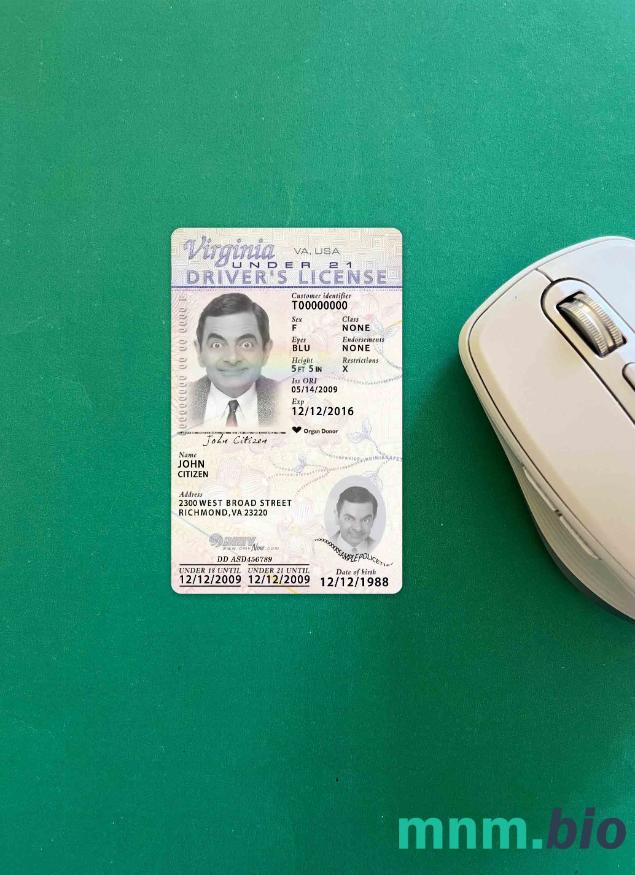 USA Wirginia prawo jazdy poniżej 21 lat 2009-obecnie photolook